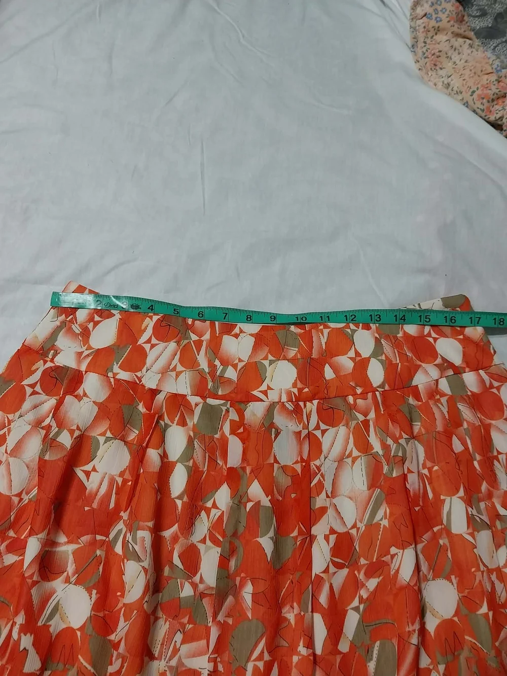 Kasper Orange Floral Circle Skirt